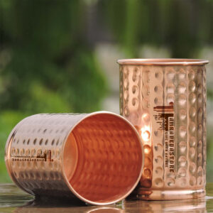 Copper Hammered Tumbler set of 2