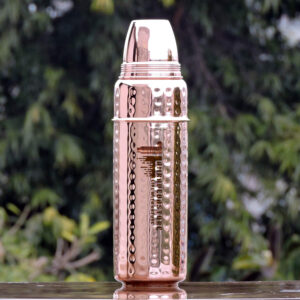 Especially Designed Handmade Indian Copper Water Bottle with Leak Proof Cap