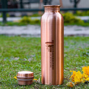 Handmade Copper Water Bottle with Leak Proof Cap